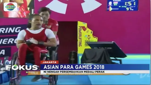 Atlet angkat beban Asian Para Games 2018, Ni Nengah Widiasih berhasil dapatkan medali perak.