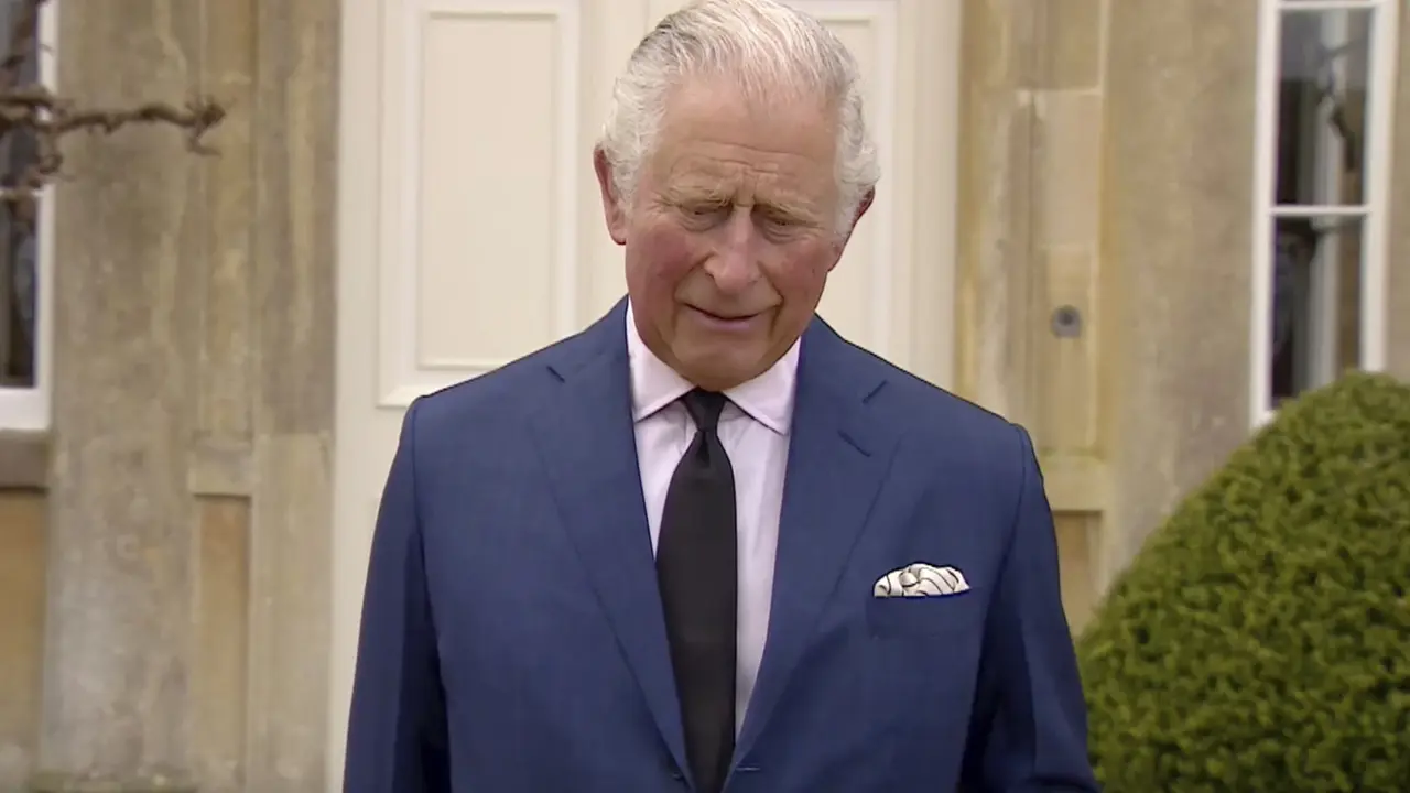 Pangeran Charles berbicara tentang meninggalnya sang ayah, Pangeran Philip. (UK Pool via AP)