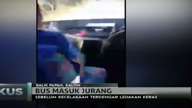 Detik-Detik Menegangkan Bus di Samarinda Masuk Jurang