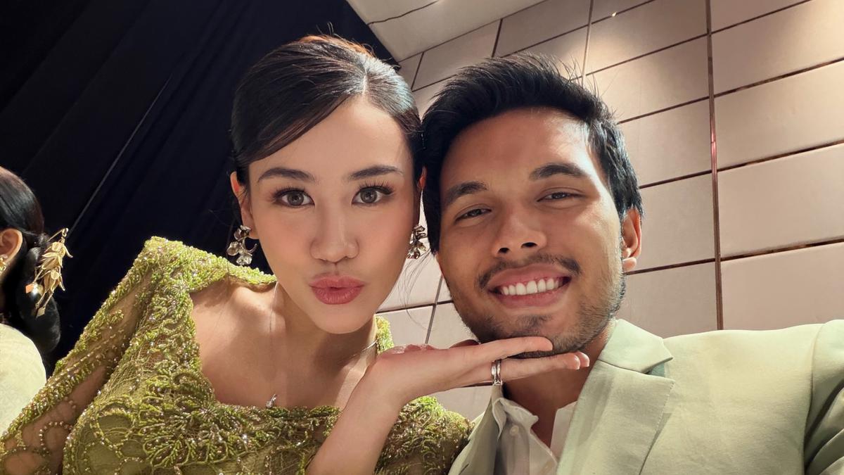 Aaliyah Massaid Kondangan Bersama Thariq Halilintar, Tampil Anggun Pakai Kebaya Olive