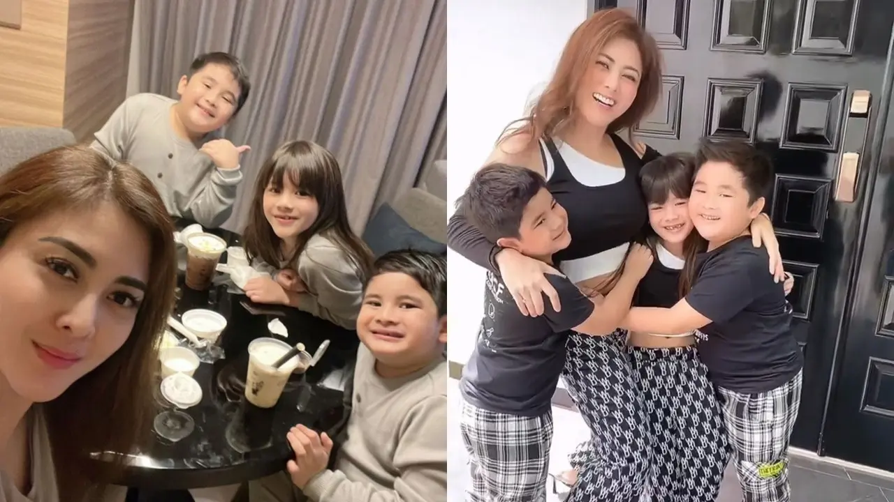 Dhena Devanka dan Ketiga Anaknya