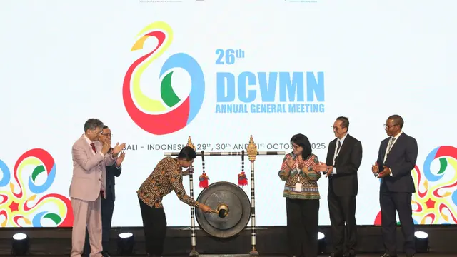Ajang tahunan Developing Countries Vaccine Manufacturers Network (DCVMN) Annual General Meeting (AGM) ke-26 resmi dibuka di The Meru, Sanur, Bali, Rabu (29/10/2025)