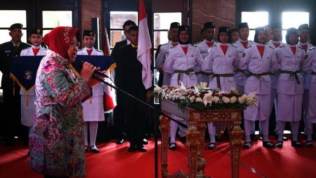 Pesan Wali Kota Risma Kepada 100 Anggota Paskibraka 2019