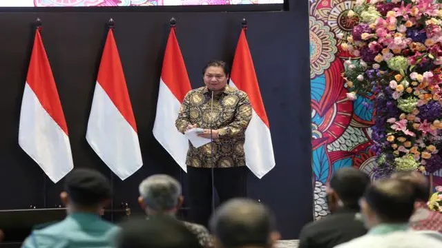 Menteri Koordinator Bidang Perekonomian, Airlangga Hartarto menghadiri peresmian pembukaan perdagangan perdana BEI 2022, Senin (3/1/2022) (Foto: BEI)