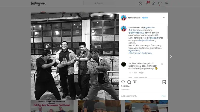 Fahri Hamzah, Fadli Zon, Tompi, dan Glenn Fredly