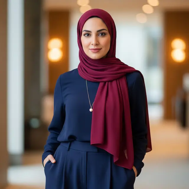 Hijab Warna Burgundy Cocok dengan Baju Warna Apa