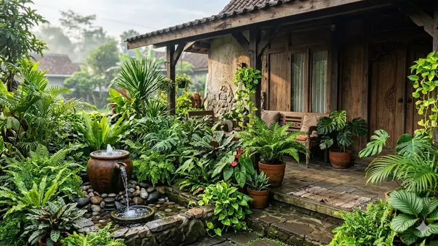 Mini Jungle Garden di Teras Rumah Kampung