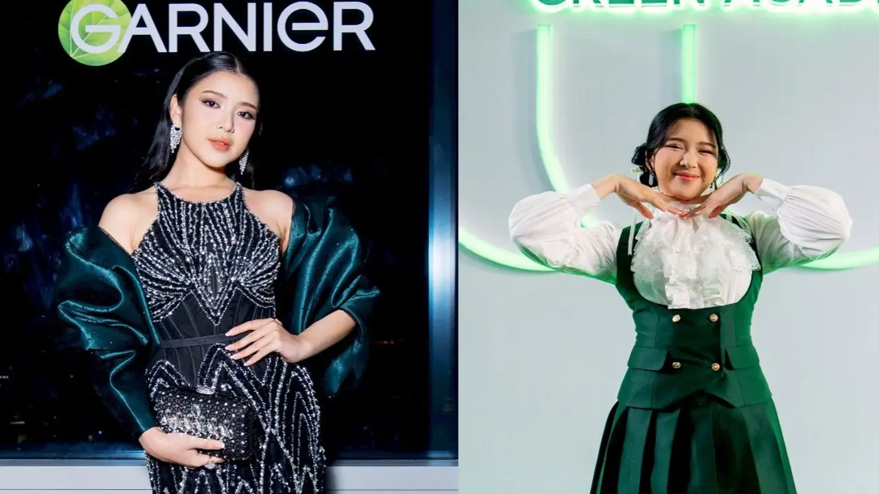 6 Potret Dualitas Gaya Tiara Andini Kenakan Gaun Glamor dan Seragam Sekolah di Garnier Green Academy Singapura