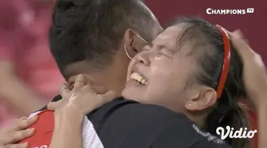 Ganda putri badminton Indonesia Gryesia/ Apriyani berhasil raih medali emas Olimpiade 2020 untuk Indonesia usai tumbangkan ganda China hari Senin (12/8).