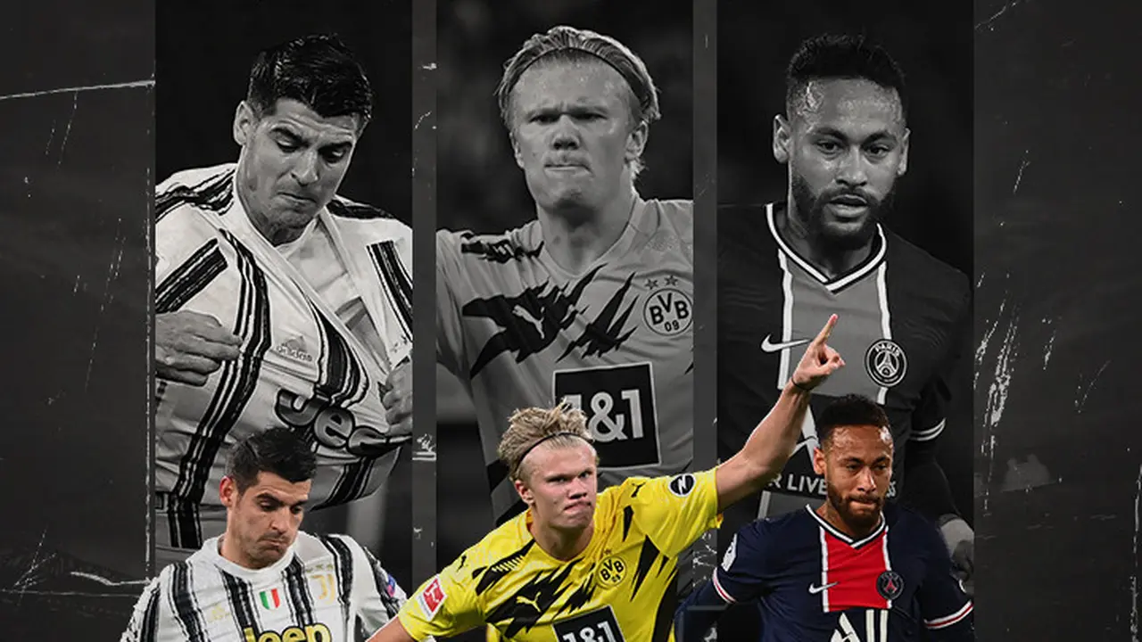 Alvaro Morata, Erling Braut Haaland dan Neymar