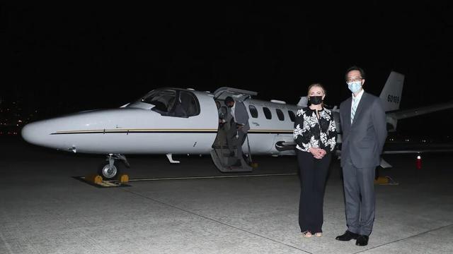 Blackburn setibanya di Taiwan.