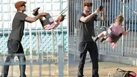 David Beckham Temani Harper Bermain di Taman