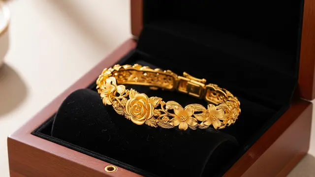 Model Gelang Emas Mewah untuk Ibu Usia 50 Tahun Model Floral