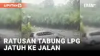 Viral! Ratusan Tabung Gas LPG 3 Kg Tumpah ke Jalan