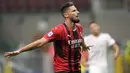 Olivier Giroud. Striker berusia 34 tahun yang baru saja didatangkan AC Milan dari Chelsea ini telah mencetak 2 gol. Kedua gol dicetak pada pekan kedua saat menang 4-1 atas tim tamu Cagliari. (Foto: AP/Luca Bruno)