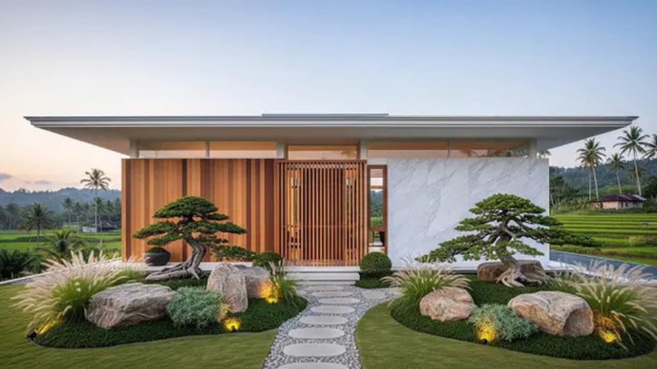 8 Model Rumah Sederhana Tapi Mewah Gaya Japandi dengan Taman Mini 2025, Cocok untuk Keluarga Muda