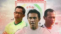 PSM Makassar - Aji Santoso, Bima Sakti, dan Hendro Kartiko (Bola.com/Adreanus Titus)