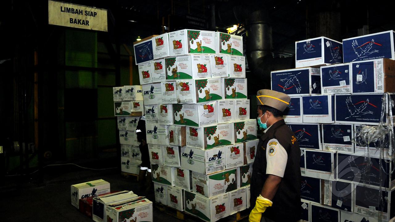 36,3 Ton apel Berbakteri Asal USA Dimusnahkan