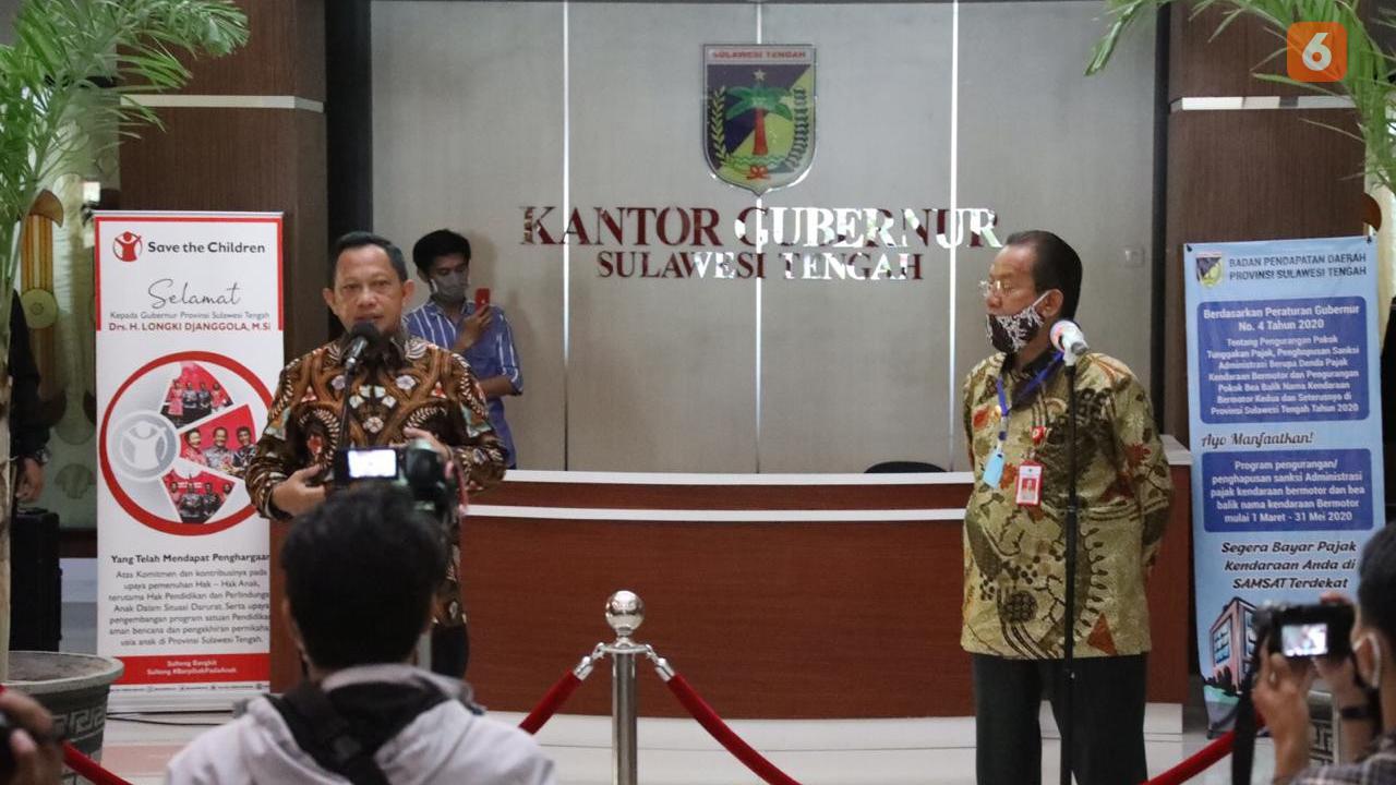 Mendagri, Tito Karnavian bersama Gubernur Sulteng, Longki Djanggola.