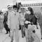 Presiden Indonesia Achmed Sukarno disambut oleh istri Dewi Sukarno yang tiba sehari sebelumnya di Bandara Orly, Paris, 01 Juli 1965. Sukarno adalah presiden pertama Indonesia yang diberi kemerdekaan pada tahun 1945. (AFP PHOTO)