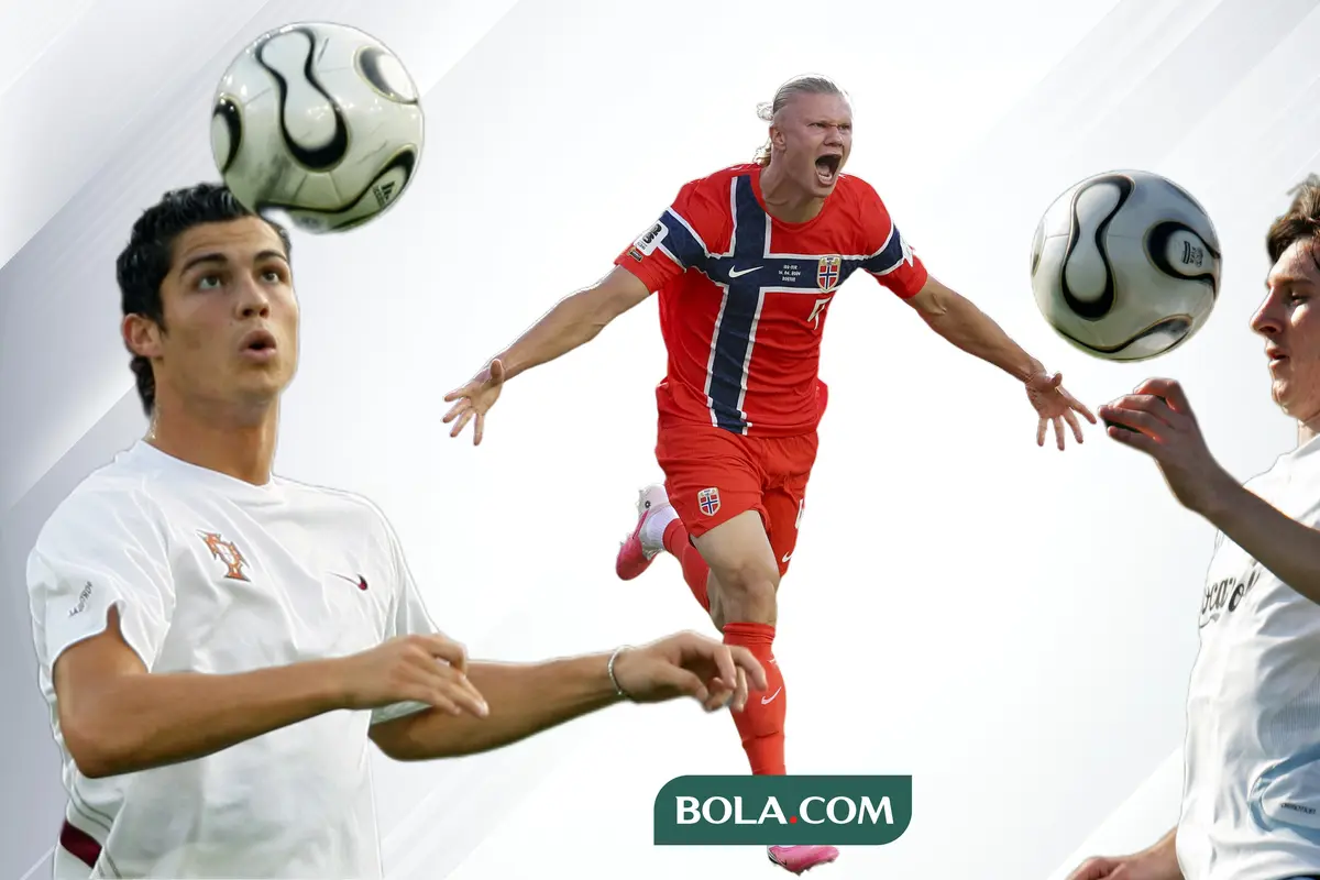 Erling Haaland, Lionel Messi, Cristiano Ronaldo