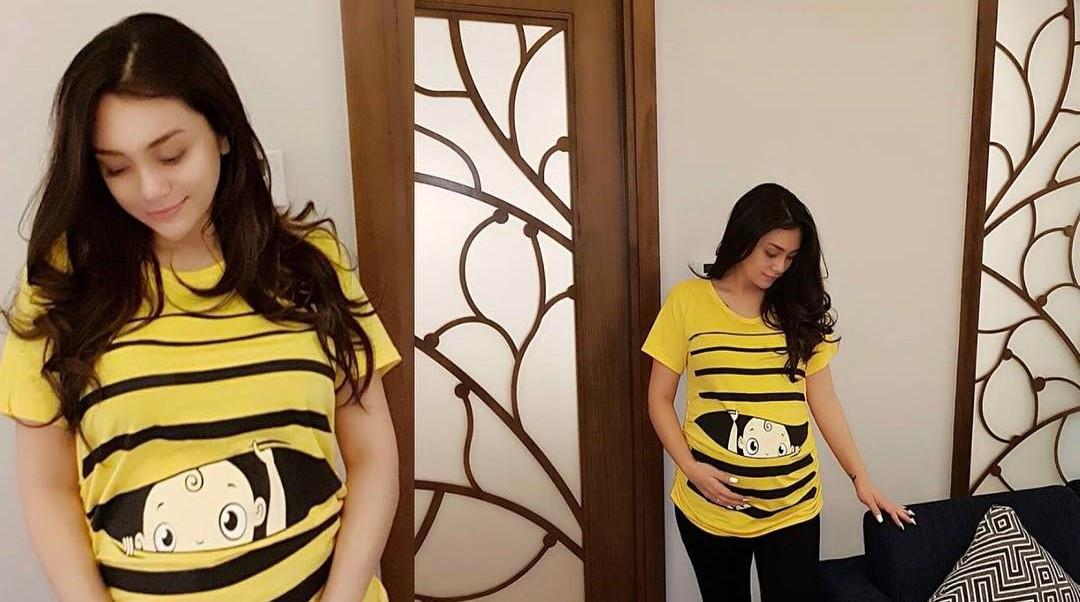 Celine Evangelista hamil besar