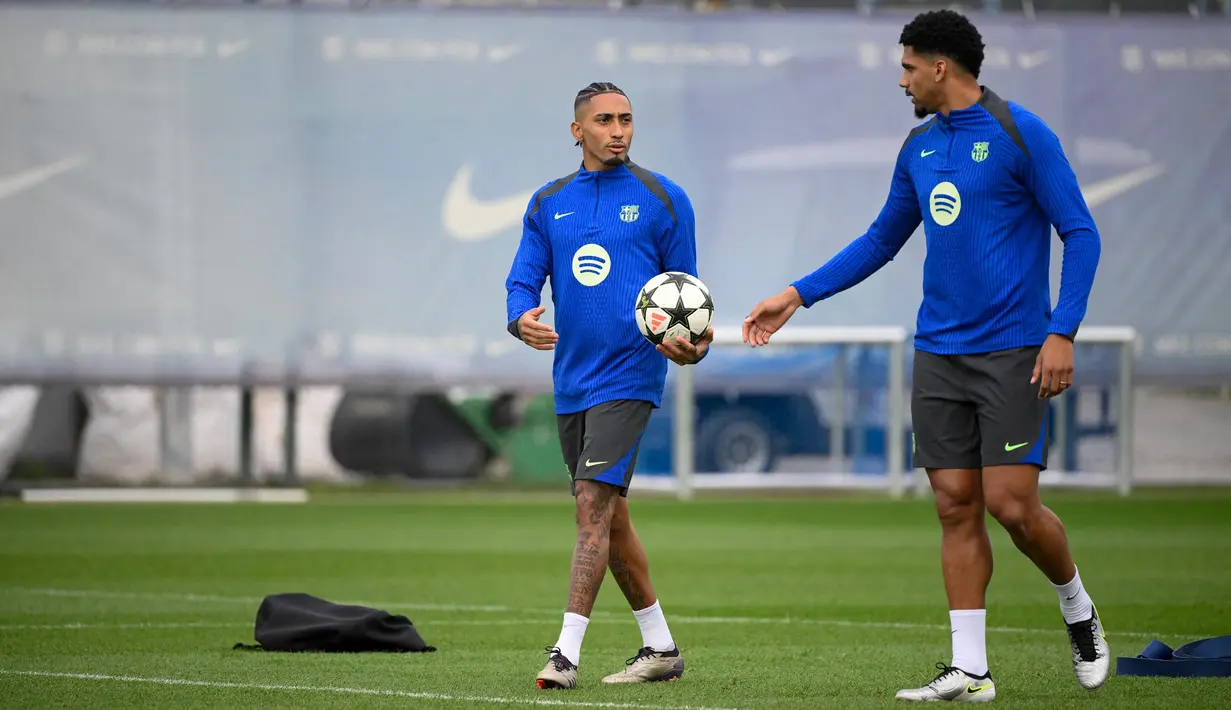 Barcelona akan menjamu Brest di Estadi Olimpic Lluis Companys dalam laga lanjutan Liga Champions 2024/2025, Rabu (27/11/2024) dini hari nanti Waktu Indonesia Barat. (Josep LAGO/AFP)