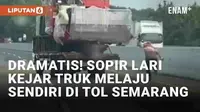 Insiden truk melaju tanpa kendali viral di media sosial. Peristiwa disebut terjadi di Tol Semarang setelah gerbang Tol Kalikangkung. Truk pengangkut mesin pertanian terekam melaju tanpa kendali dan menabrak pembatas jalan beberapa kali. Seorang pria ...