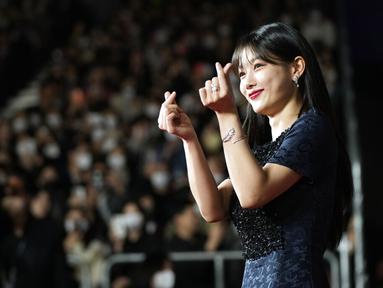 Kim Yoo Jung dalam Busan International Film Festival. (AP Photo/Ahn Young-joon)