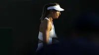 Maria Sharapova beraksi pada babak pertama Wimbledon 2018 melawan Vitalia Diatchenko, Selasa (3/7/2018). (AP Photo/Kirsty Wigglesworth)