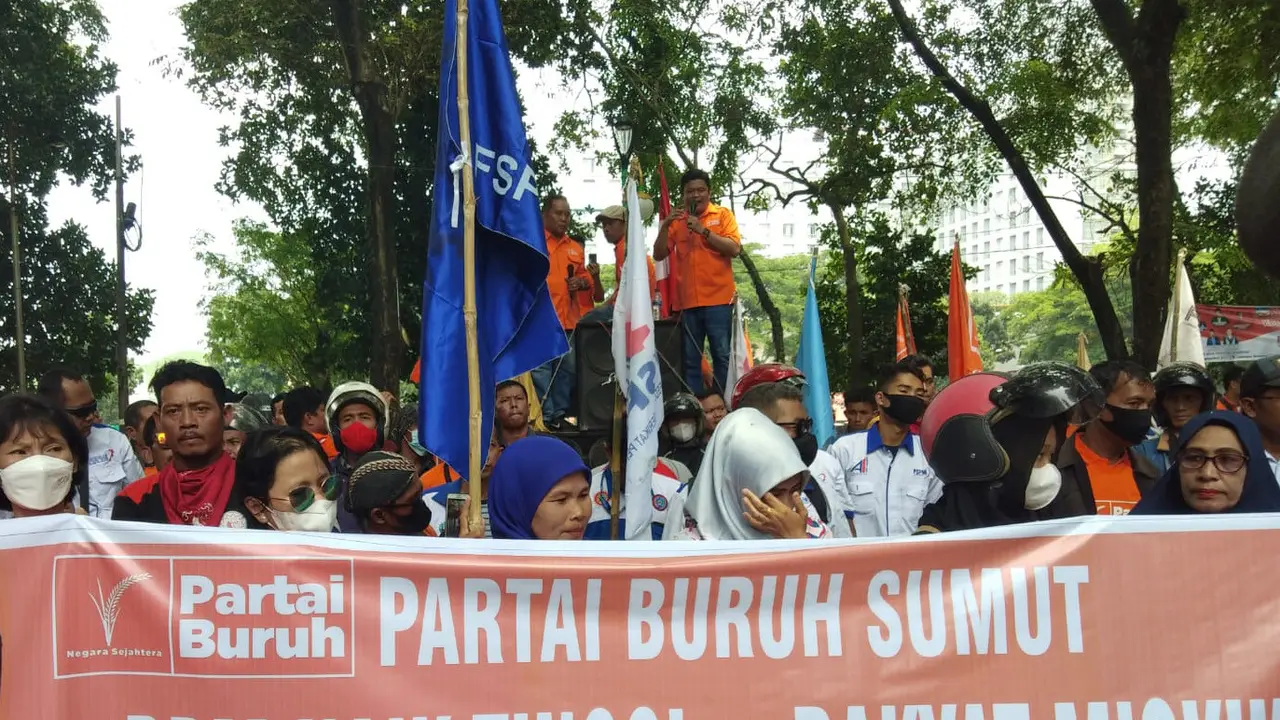 Unjuk Rasa Buruh Sumut
