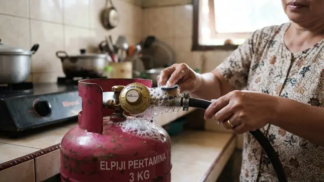 Muncul Gelembung Saat Uji Air Sabun