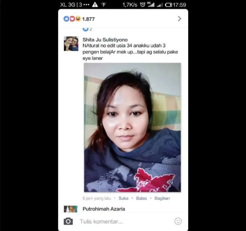 Heboh Puspa Dewi, Ini Postingan Kocak Netizen Soal Awet Muda. (Foto: Facebook: Ika Atria Melinda)