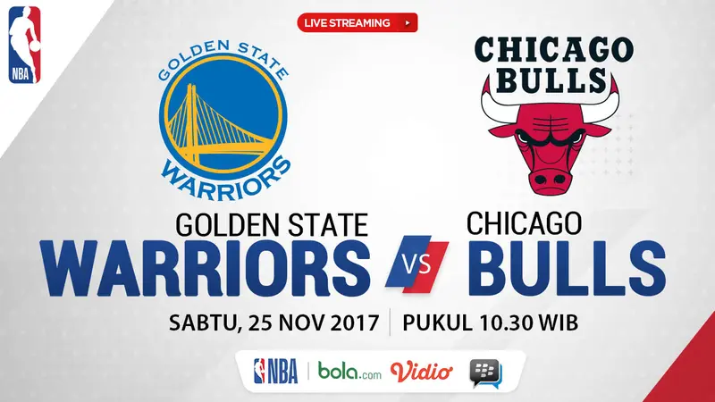 Saksikan Live Streaming Laga NBA Warriors Vs Bulls Bola Liputan6
