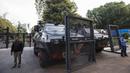 Mobil rantis milik Brimob saat apel besar persiapan Asian Games di sekitar SUGBK, Jakarta, Senin (4/6/2018). Pembukaan Asian Games XVII Jakarta-Palembang akan digelar pada 18 Agustus 2018 mendatang. (Bola.com/Vitalis Yogi Trisna)