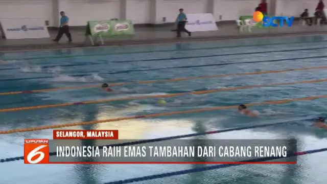 Emas tambahan berhasil diraih para pelajar Indonesia di Asean School Games 2018 di Malaysia, yang bertempat di Daru Ehsan Aquatic Center Shah Alam, Selangor.