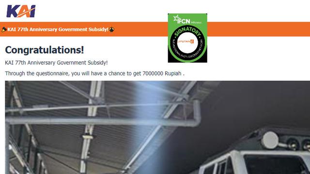 Cek Fakta Liputan6.com menelusuri informasi PT KAI bagikan subsidi Rp 7 juta dari pemerintah untuk memperingati ulang tahun ke-77