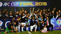 Johor Daril Takzim FC merayakan kesuksesan menjadi juara Piala AFC 2015. (AFC)