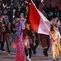 Kontingen Indonesia di upacara pembukaan Asian Games 2026 yang berlangsung di Paloma Mizuho stadium, Nagoya, Jepang, Sabtu (19/9/2026) sore WIB. (DAVID GRAY / AFP)
