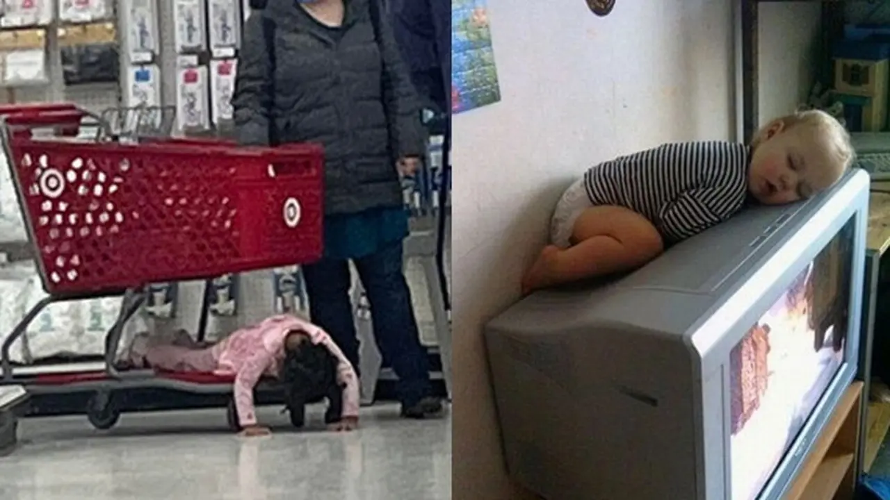 7 Potret Pose Anak saat Tidur di Berbagai Tempat Ini Bikin Geleng Kepala