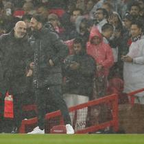 Ruben Amorim dan Enzo Maresca di laga Premier League antara Manchester United vs Chelsea -&nbsp;AP Photo/Dave Thompson