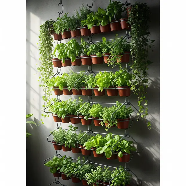 Kebun Mini Gantung dari Hanger Bekas