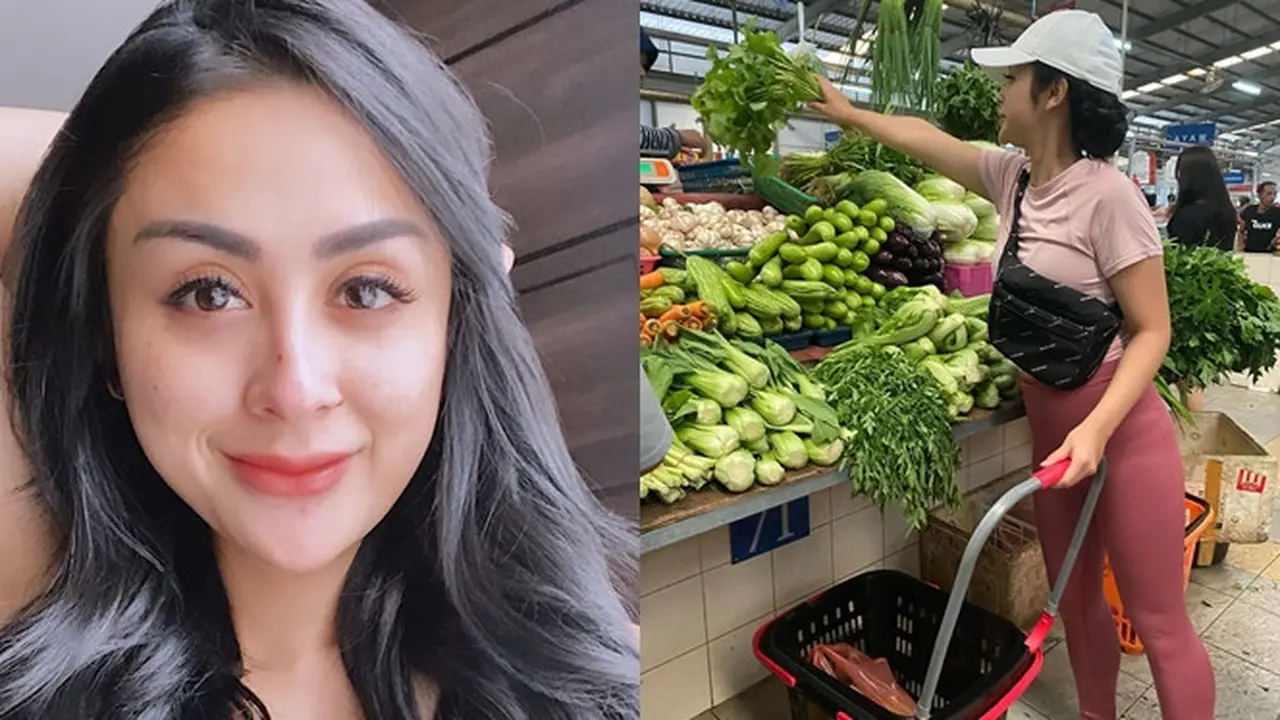 Gaya Selvy Kitty Saat Belanja di Pasar