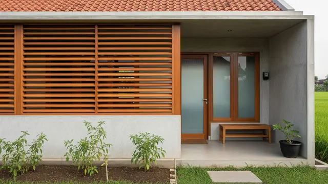 Model Rumah Minimalis Desa dengan Kombinasi Tembok dan Kayu Alami yang Memukau