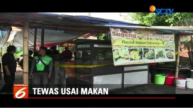 Seorang pria paruh baya tewas usai menyantap makanan di warung di kawasan Kalideres, Jakarta Barat.
