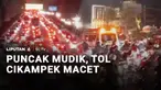 Arus mudik, kemacetan panjang terjadi di ruas Tol Jakarta-Cikampek dan Jalur Pantura pada Kamis dini hari.