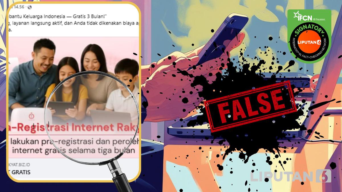 Cek Fakta: Tidak Benar Ini Link Pendaftaran Internet Rakyat Gratis
