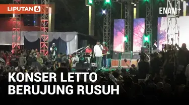 Konser Musik Letto Band di Tuban Berujung Ricuh Tawuran antar Penonton