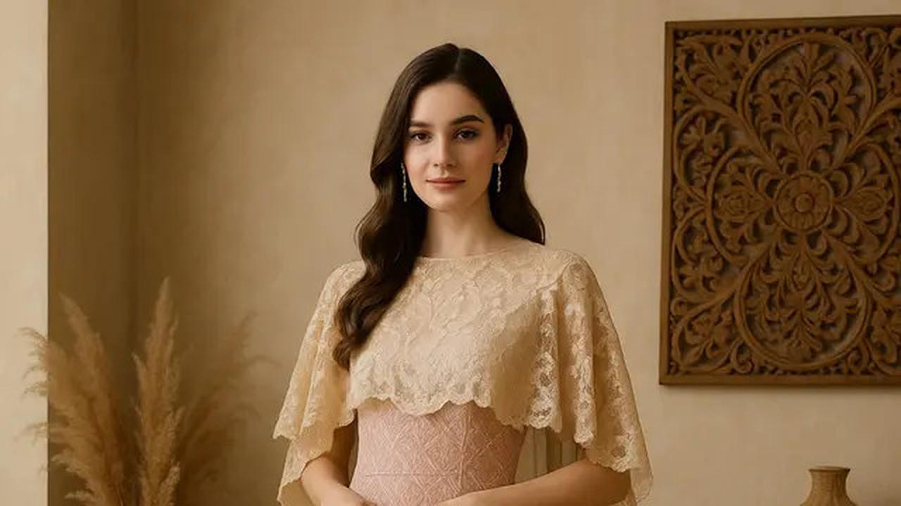 Trend Long Dress Brokat 2025 Warna Pastel dan Model Mermaid Lagi Naik Daun