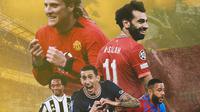 Ilustrasi - Mohamed Salah, Memphis Depay, Diego Forlan, Juan Cuadrado, Angel Di Maria (Bola.com/Adreanus Titus)